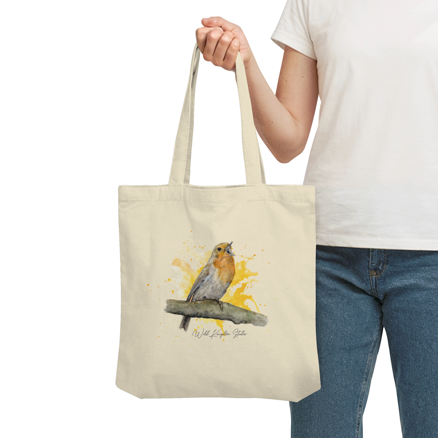 Rotkehlchen Splash - Organic Tote-Bag