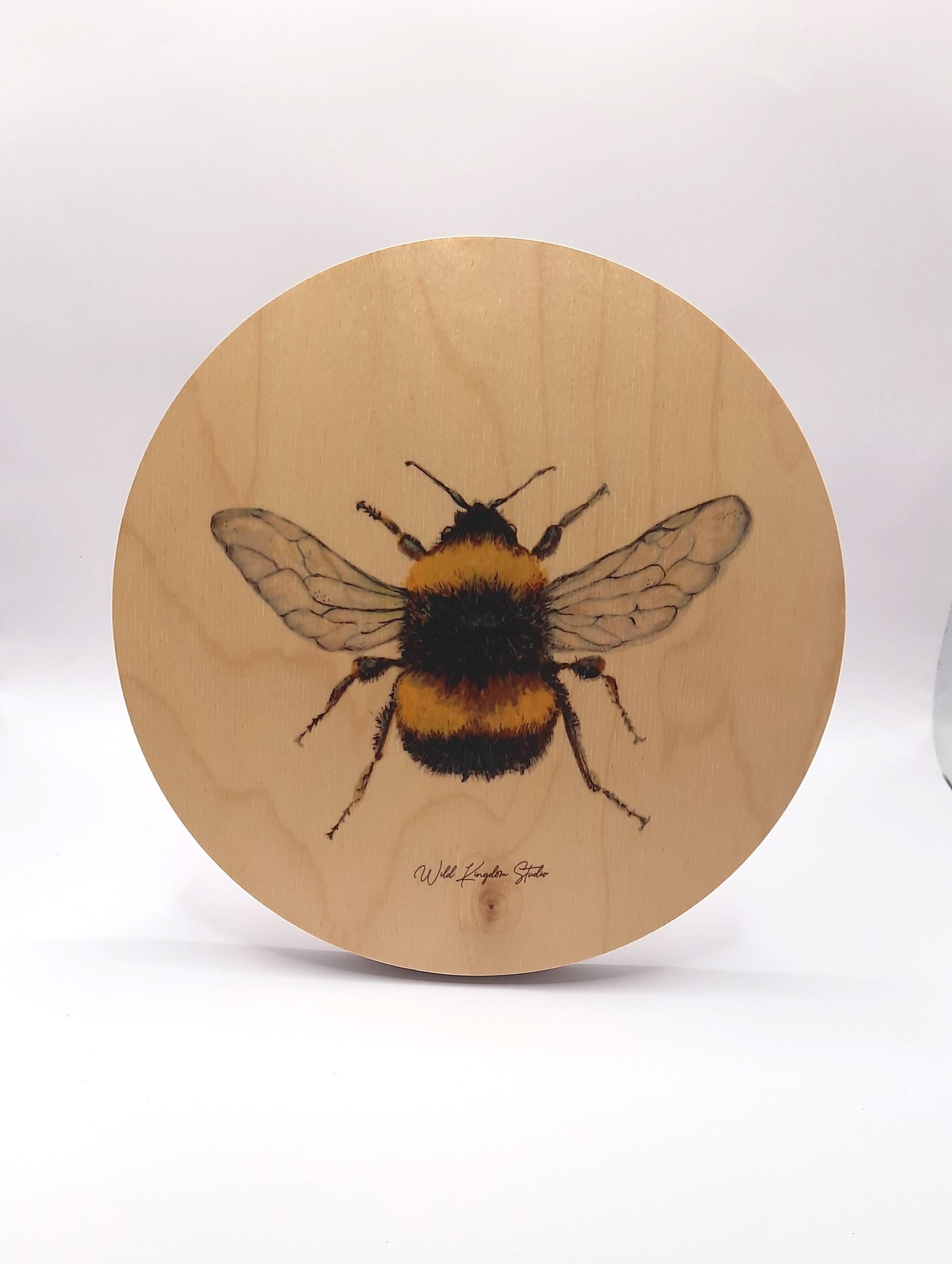 Holzbild mit Hummel-Motiv