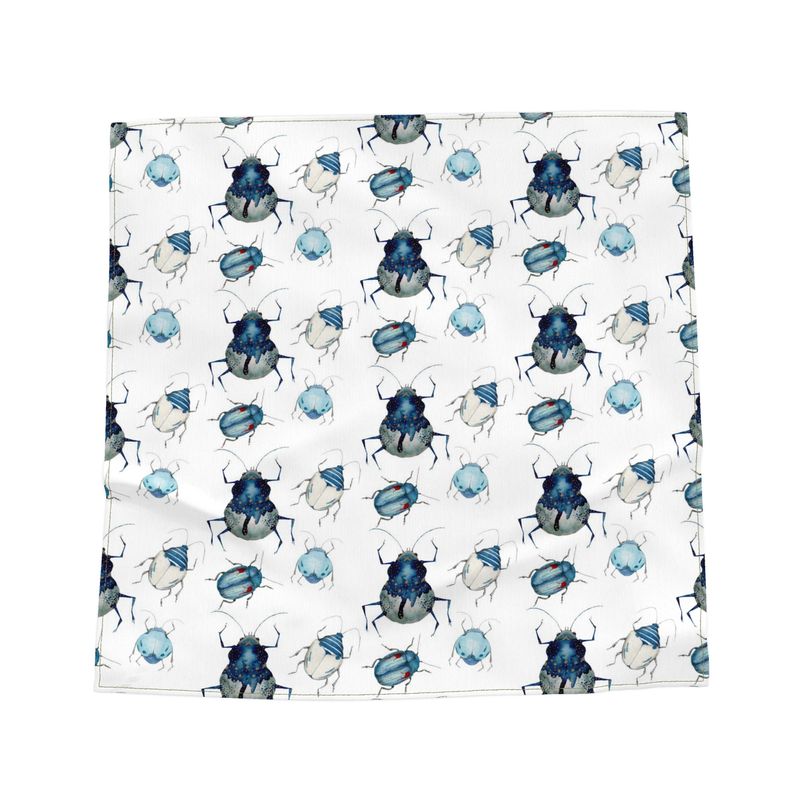 Bandana mit blauen Käfern