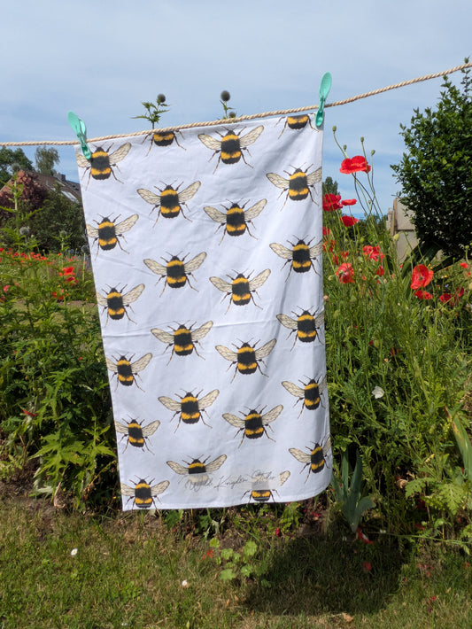 Geschirrhandtuch mit Hummel-Motiv
