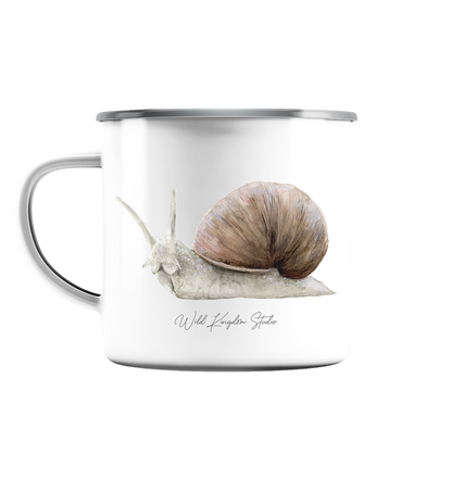Schnecke - Emaille Tasse (Silber)