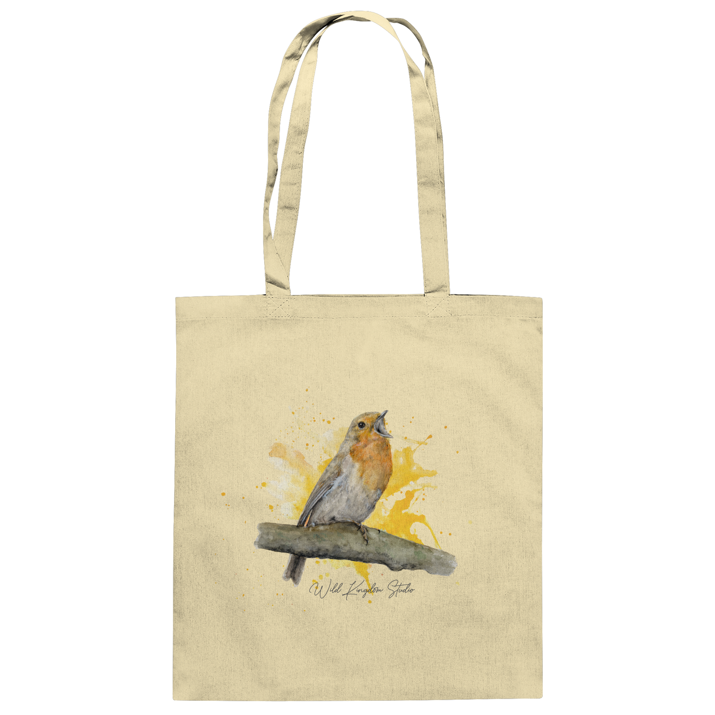 Rotkehlchen Splash - Baumwolltasche