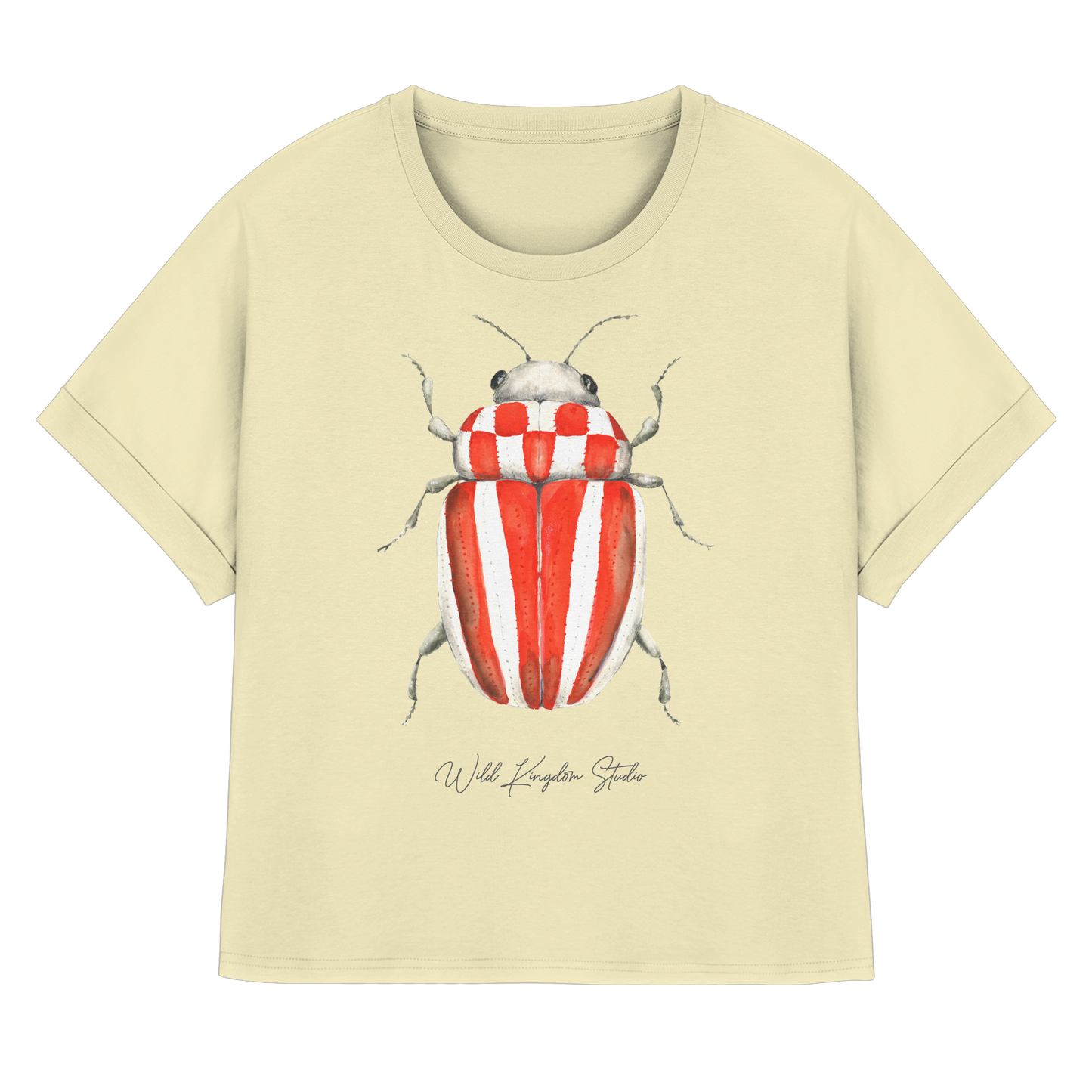 Speckflaggen Käfer - Womens Organic Rolled Sleeves T-Shirt