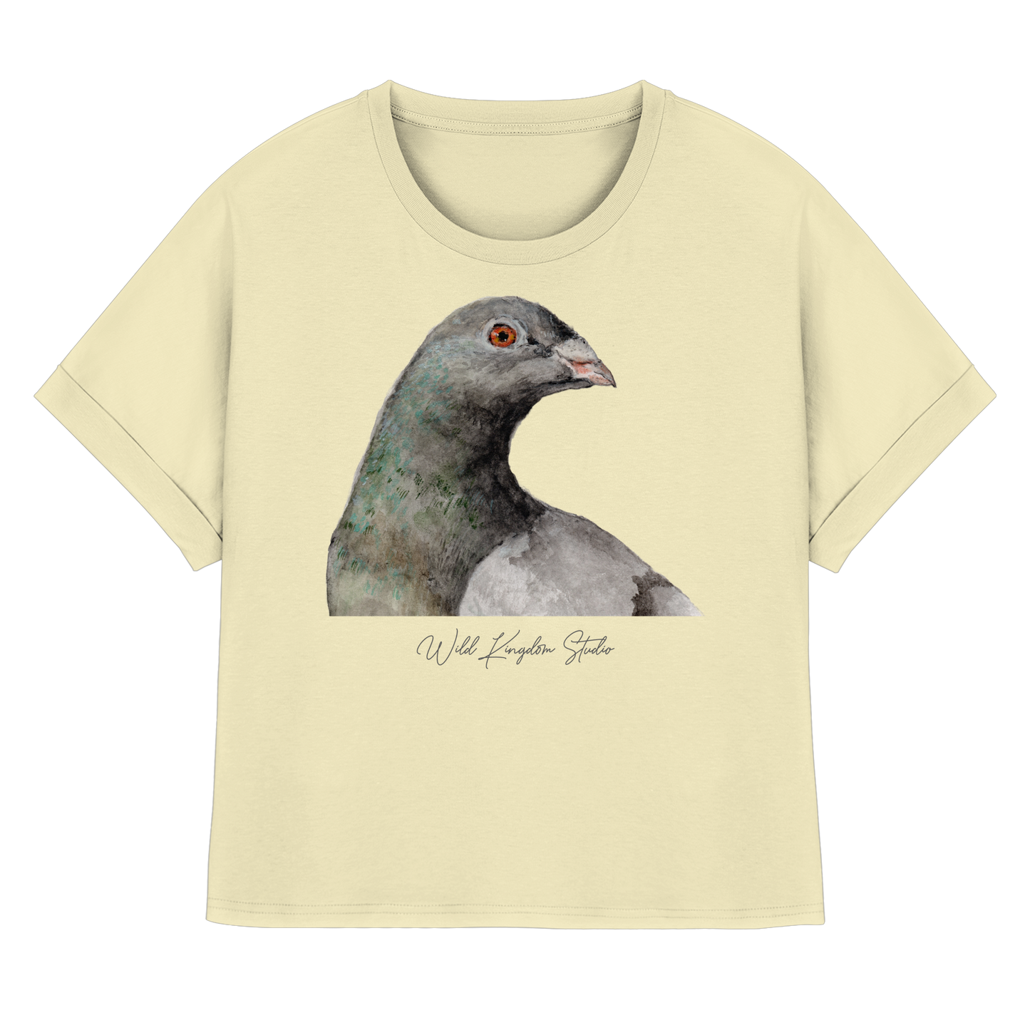 Taube - Womens Organic Rolled Sleeves T-Shirt