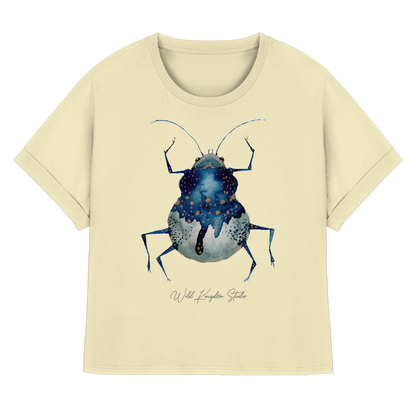 Blueberry Bug - Womens Organic Rolled Sleeves T-Shirt