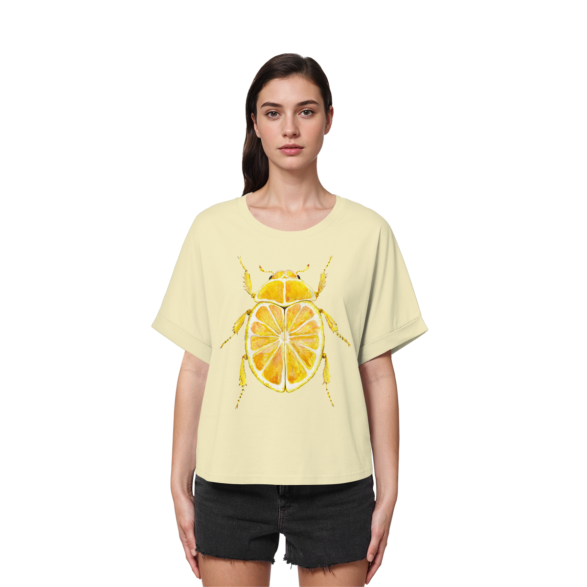 Zitronymus - Womens Organic Rolled Sleeves T-Shirt