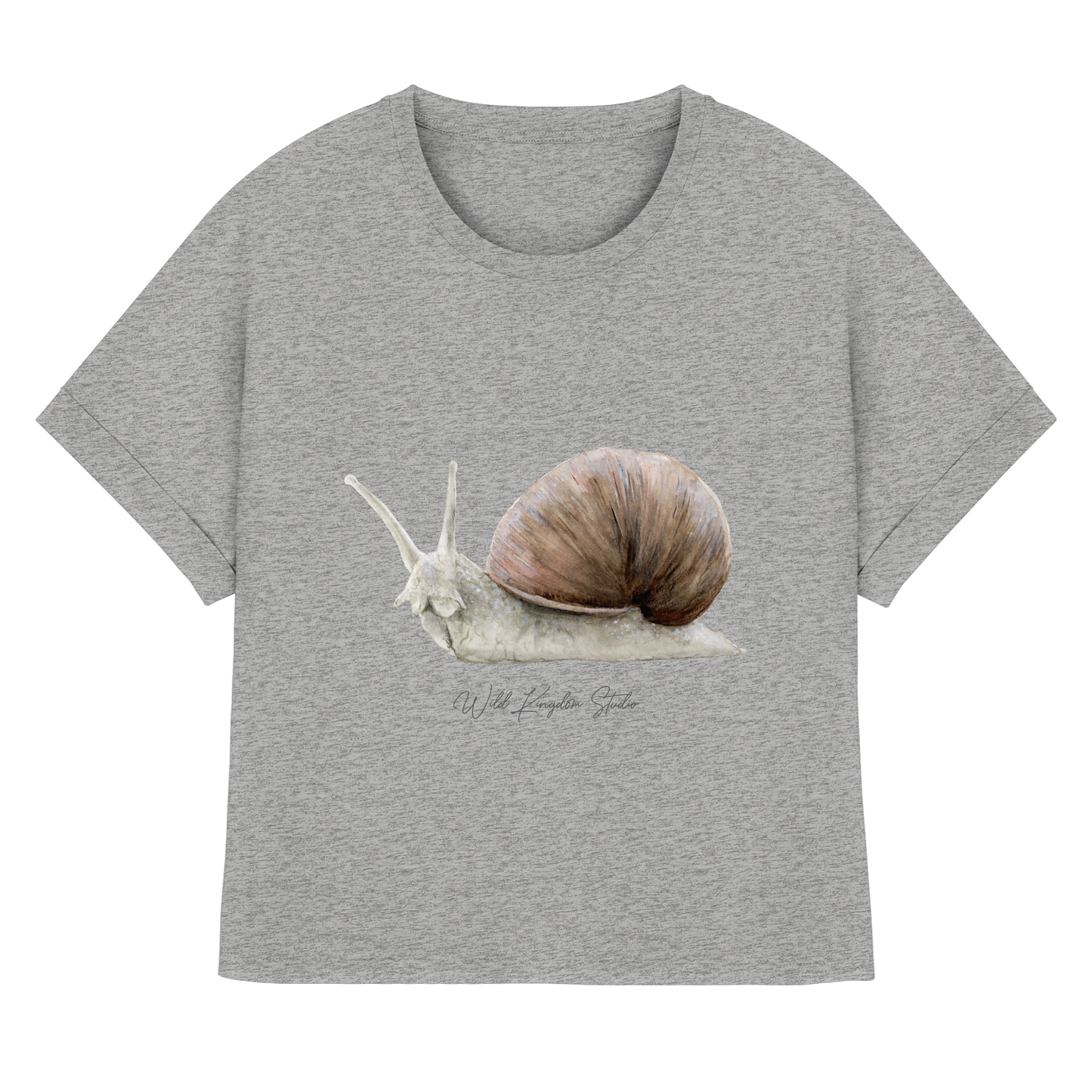 Schnecke - Womens Organic Rolled Sleeves T-Shirt