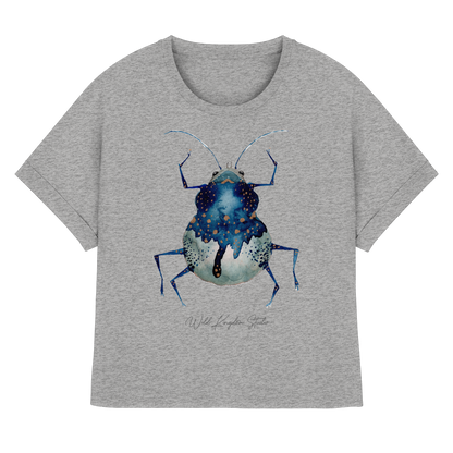 Blueberry Bug - Womens Organic Rolled Sleeves T-Shirt