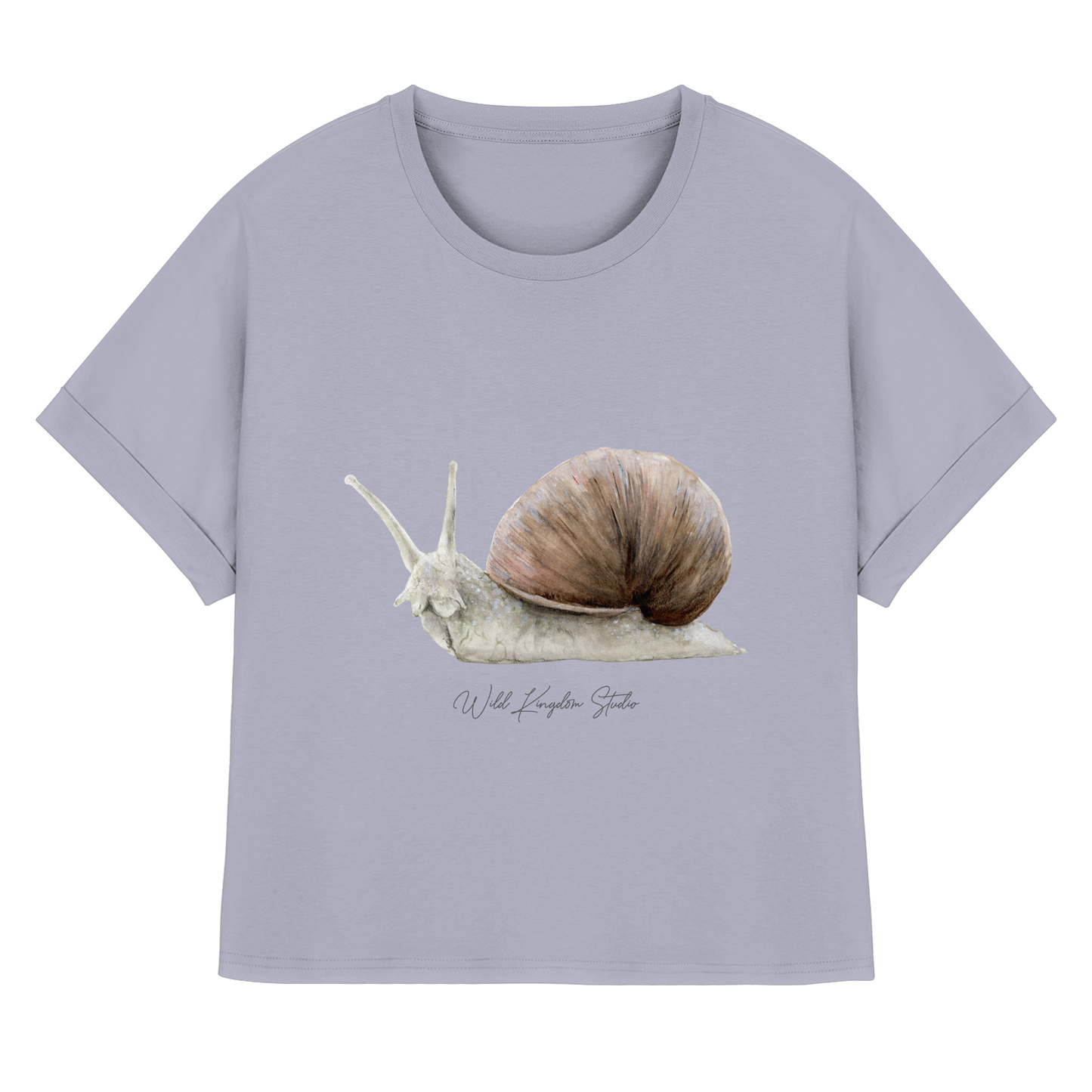 Schnecke - Womens Organic Rolled Sleeves T-Shirt