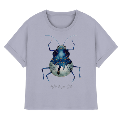 Blueberry Bug - Womens Organic Rolled Sleeves T-Shirt