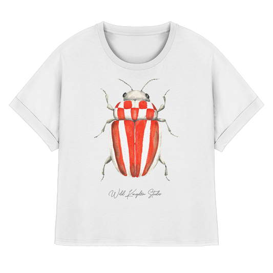 Speckflaggen Käfer - Womens Organic Rolled Sleeves T-Shirt