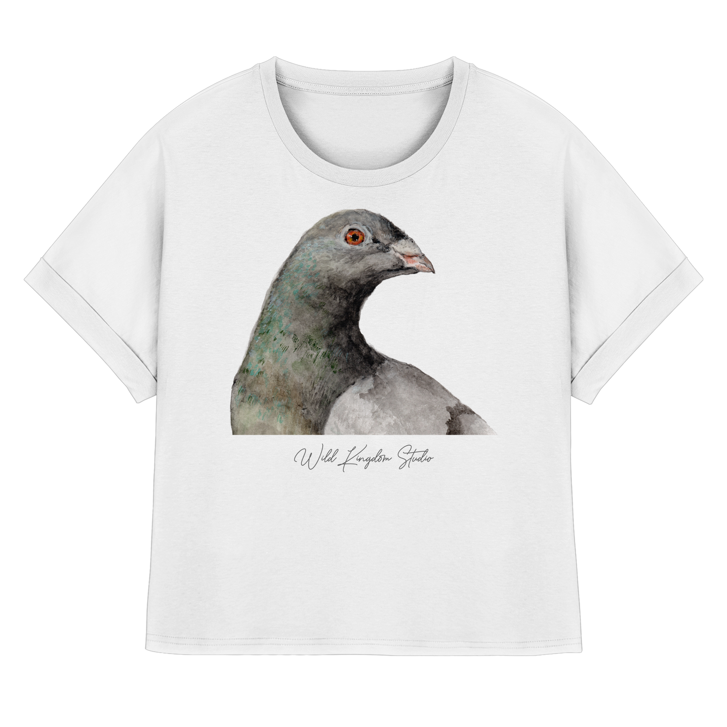 Taube - Womens Organic Rolled Sleeves T-Shirt