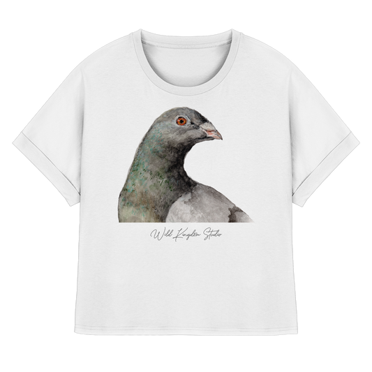 Taube - Womens Organic Rolled Sleeves T-Shirt