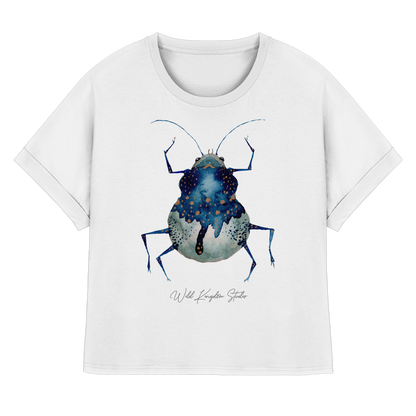 Blueberry Bug - Womens Organic Rolled Sleeves T-Shirt