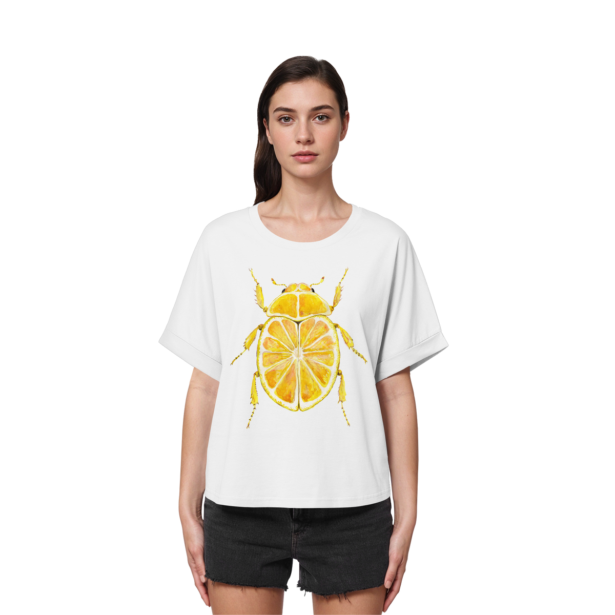 Zitronymus - Womens Organic Rolled Sleeves T-Shirt