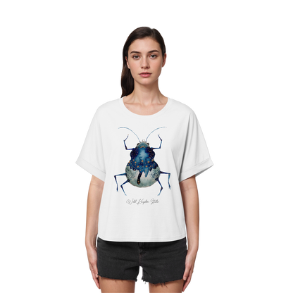 Blueberry Bug - Womens Organic Rolled Sleeves T-Shirt
